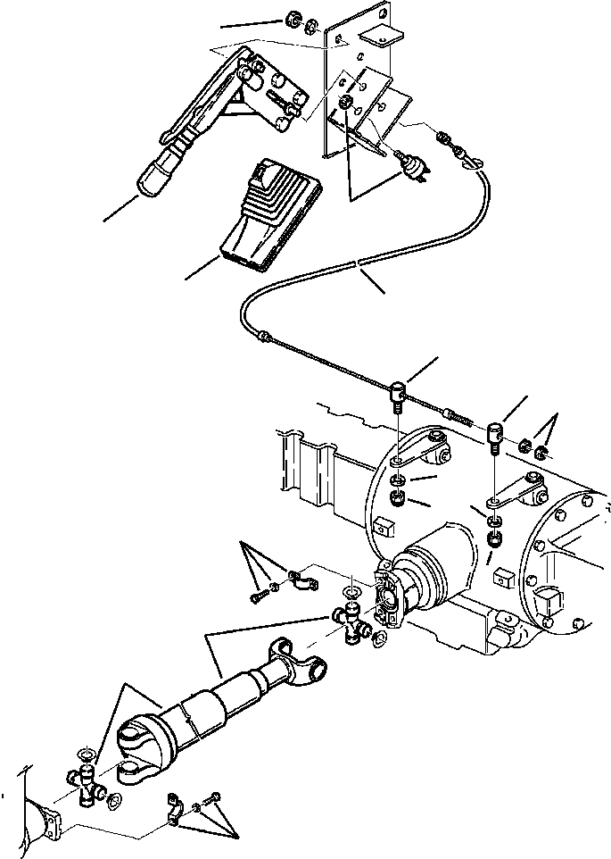 |$10. HAND BRAKE AND REAR DRIVE SHAFT S/N  A20637- [F3100-01A0] - Komatsu part WB140-2N S/N A20637-UP [wb1402n1] - Komatsu spare parts at sparepartskomatsu.com