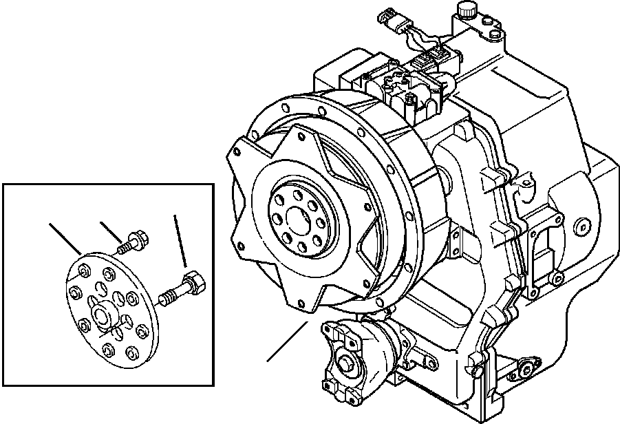 |$18. 4WD TRANSMISSION COMPLETE ASSEMBLY - S/N  A20637-A20928 [F3300-01A0] - Komatsu part WB140-2N S/N A20637-UP [wb1402n1] - Komatsu spare parts at sparepartskomatsu.com