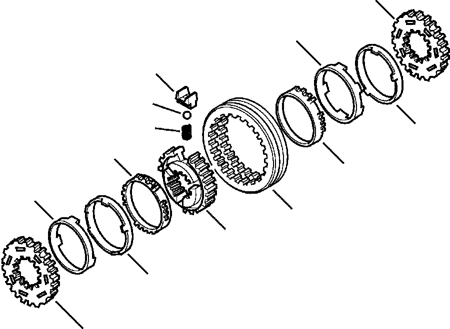 |$110. 2WD TRANSMISSION 1ST AND 2ND SYNCHRONIZER - S/N  A20956- [F3350-02A6] - Komatsu part WB140-2N S/N A20637-UP [wb1402n1] - Komatsu spare parts at sparepartskomatsu.com