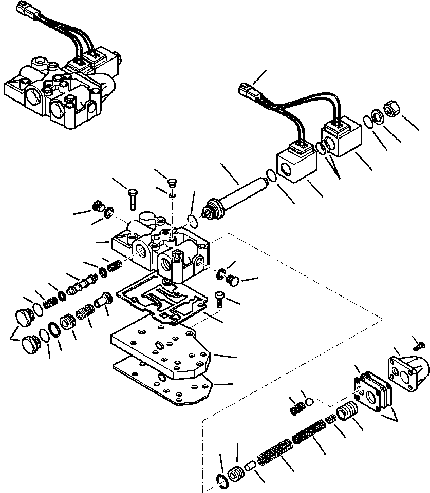 |$116. 2WD TRANSMISSION CONTROL VALVE - S/N  A20956- [F3350-02B0] - Komatsu part WB140-2N S/N A20637-UP [wb1402n1] - Komatsu spare parts at sparepartskomatsu.com