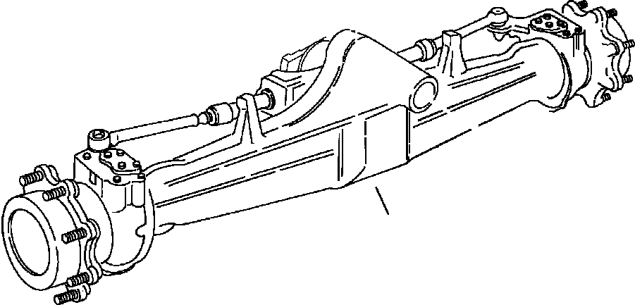 |$138. 2WD FRONT AXLE COMPLETE ASSEMBLY - S/N  A20637- [F3450-01A0] - Komatsu part WB140-2N S/N A20637-UP [wb1402n1] - Komatsu spare parts at sparepartskomatsu.com