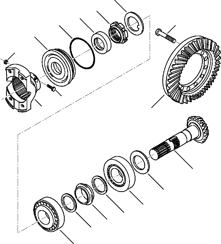 |$130. 4WD FRONT AXLE RING AND PINION GEAR - S/N  A20637- [F3400-01A4] - Komatsu part WB140-2N S/N A20637-UP [wb1402n1] - Komatsu spare parts at sparepartskomatsu.com