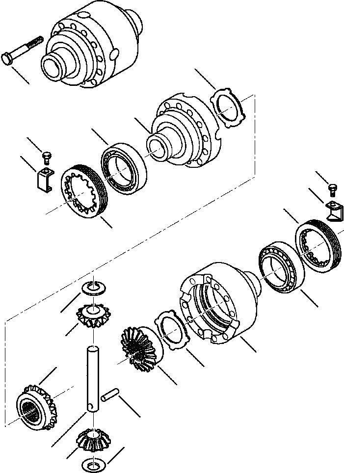 |$132. 4WD FRONT AXLE DIFFERENTIAL - S/N  A20637- [F3400-01A5] - Komatsu part WB140-2N S/N A20637-UP [wb1402n1] - Komatsu spare parts at sparepartskomatsu.com