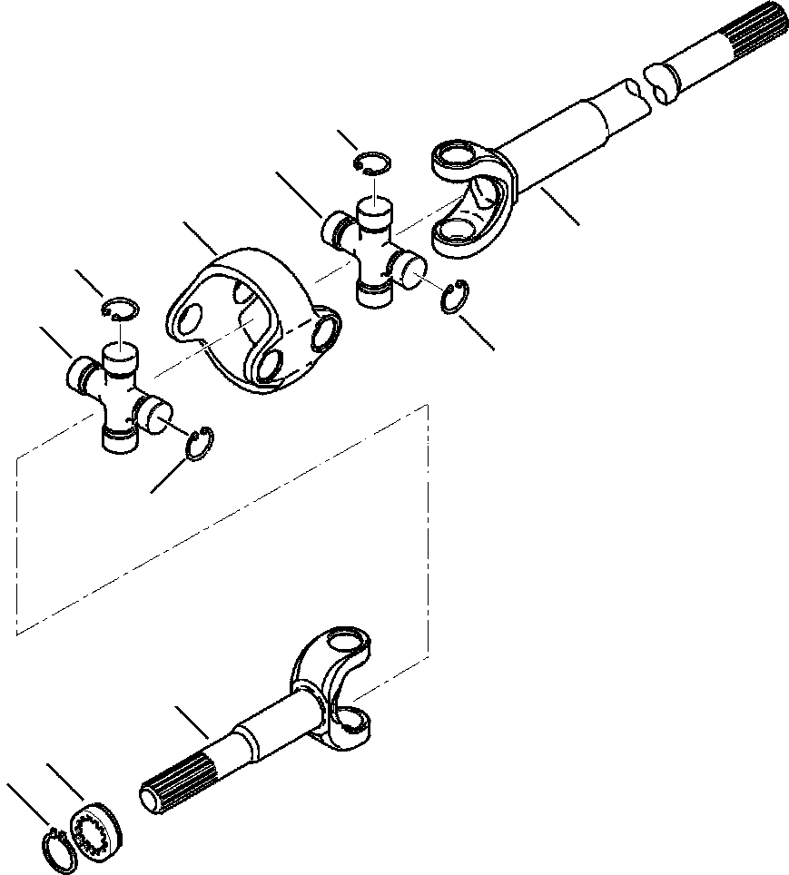 |$134. 4WD FRONT AXLE DRIVE SHAFT - S/N  A20637- [F3400-01A6] - Komatsu part WB140-2N S/N A20637-UP [wb1402n1] - Komatsu spare parts at sparepartskomatsu.com