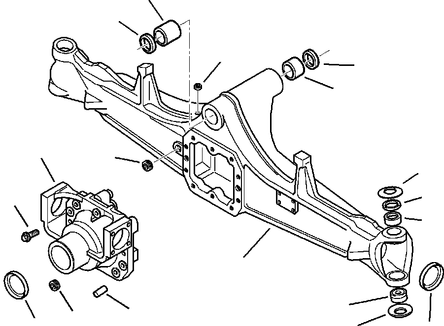 |$140. 2WD FRONT AXLE HOUSING - S/N  A20637- [F3450-01A1] - Komatsu part WB140-2N S/N A20637-UP [wb1402n1] - Komatsu spare parts at sparepartskomatsu.com