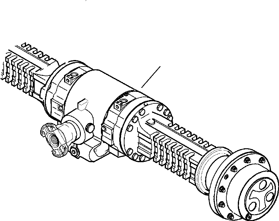 |$148. REAR AXLE COMPLETE ASSEMBLY - S/N  A20637- [F3500-01A0] - Komatsu part WB140-2N S/N A20637-UP [wb1402n1] - Komatsu spare parts at sparepartskomatsu.com