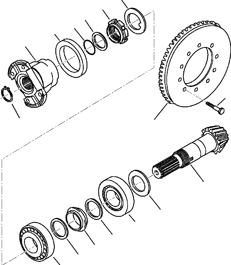 |$152. REAR AXLE RING AND PINION GEAR - S/N  A20637- [F3500-01A2] - Komatsu part WB140-2N S/N A20637-UP [wb1402n1] - Komatsu spare parts at sparepartskomatsu.com