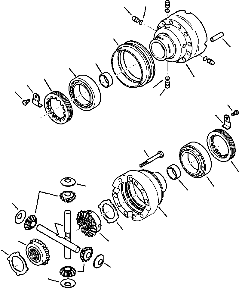 |$154. REAR AXLE DIFFERENTIAL - S/N  A20637- [F3500-01A3] - Komatsu part WB140-2N S/N A20637-UP [wb1402n1] - Komatsu spare parts at sparepartskomatsu.com