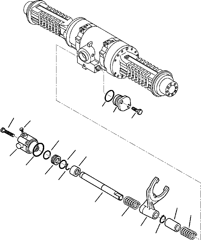 |$156. REAR AXLE DIFFERENTIAL LOCK - S/N  A20637- [F3500-01A4] - Komatsu part WB140-2N S/N A20637-UP [wb1402n1] - Komatsu spare parts at sparepartskomatsu.com