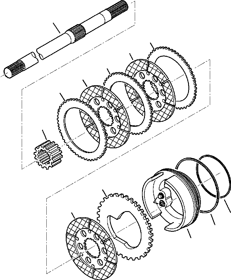 |$158. REAR AXLE BRAKES - S/N  A20637- [F3500-01A5] - Komatsu part WB140-2N S/N A20637-UP [wb1402n1] - Komatsu spare parts at sparepartskomatsu.com