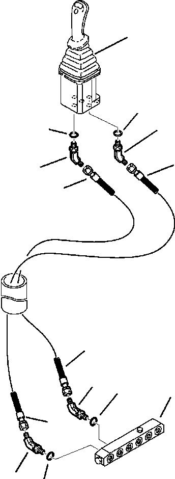 |$122. PPC SYSTEM PIPING - PPC VALVE TO MANIFOLD, ARM - S/N  A21027- [H6566-P2A3] - Komatsu part WB140-2N S/N A20637-UP [wb1402n1] - Komatsu spare parts at sparepartskomatsu.com