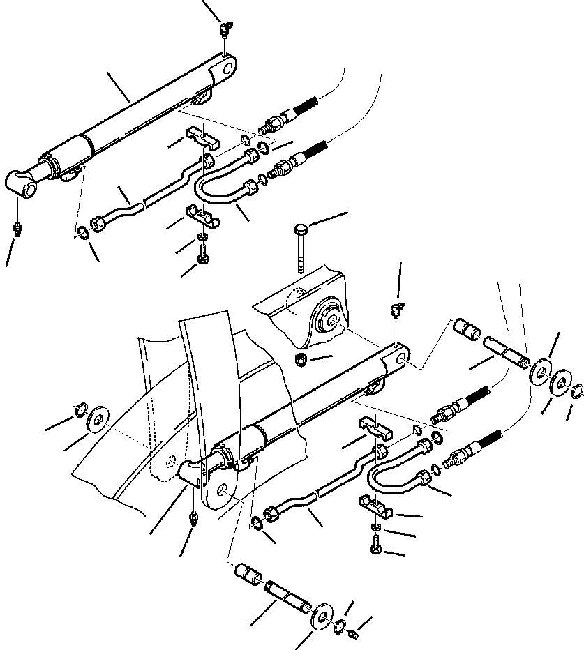 |$140. LOADER PIPING BOOM CYLINDER LINES - S/N  A20637-A20813 [H6600-01A2] - Komatsu part WB140-2N S/N A20637-UP [wb1402n1] - Komatsu spare parts at sparepartskomatsu.com