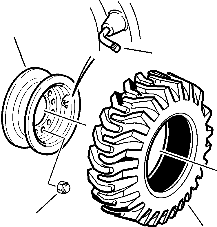 |$4. OPTIONAL 2WD TIRE AND RIM S/N  A20637- [S3750-01A1] - Komatsu part WB140-2N S/N A20637-UP [wb1402n1] - Komatsu spare parts at sparepartskomatsu.com