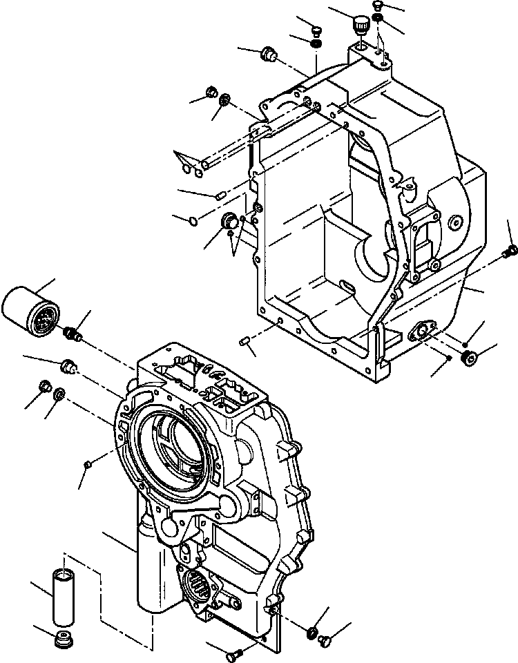 |$3. TRANSMISSION - FRONT AND REAR HOUSING [F3220-02A0] - Komatsu part WB140PS-2N S/N A40001-A40033 [wb140p2n] - Komatsu spare parts at sparepartskomatsu.com