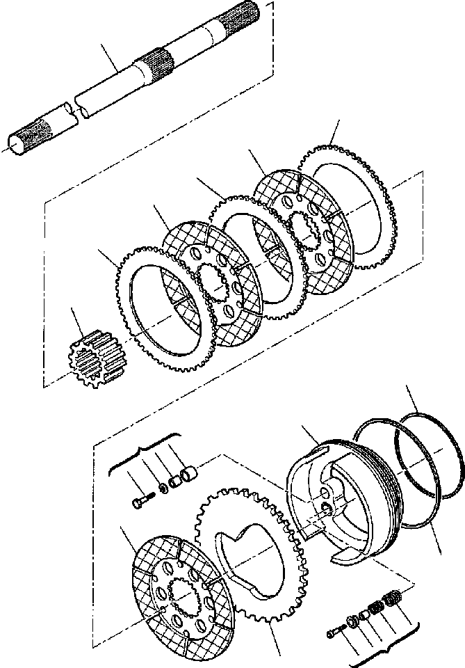 |$26. REAR AXLE - BRAKE PLATES [F3470-01A0] - Komatsu part WB140PS-2N S/N A40001-A40033 [wb140p2n] - Komatsu spare parts at sparepartskomatsu.com