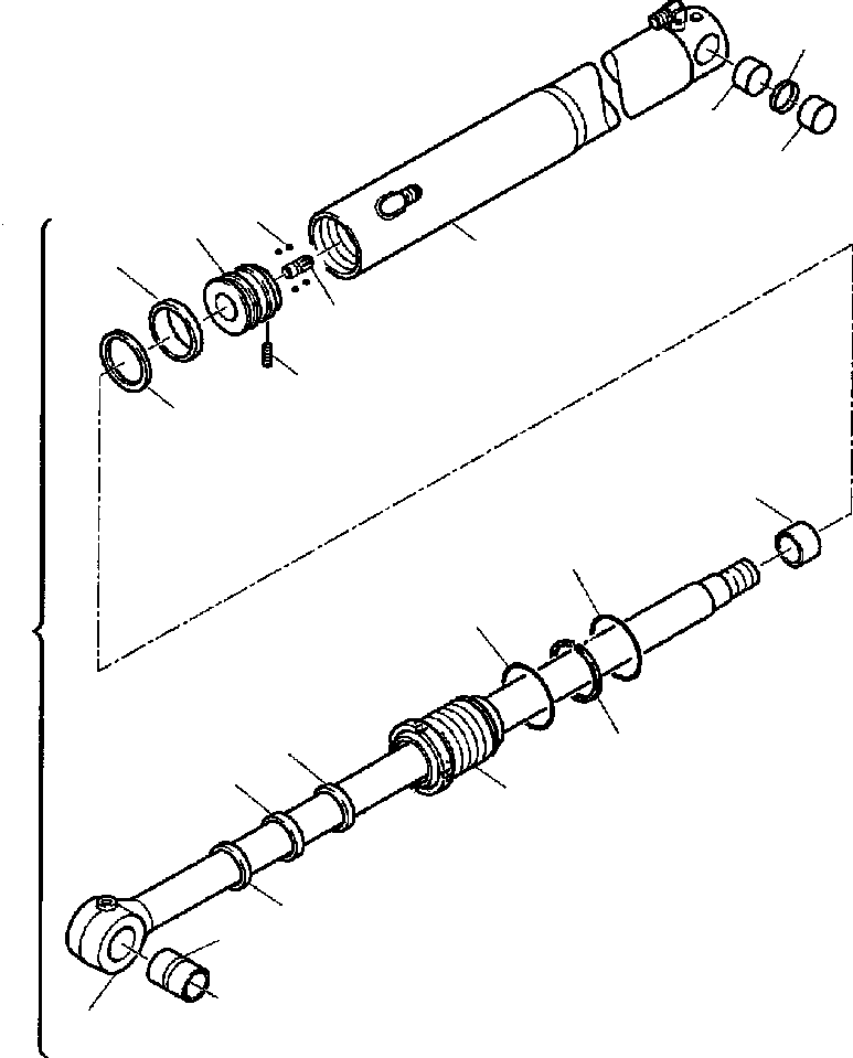 |$62. HORIZONTAL OUTRIGGER CYLINDER (L.H.) [H6795-01A0] - Komatsu part WB140PS-2N S/N A40001-A40033 [wb140p2n] - Komatsu spare parts at sparepartskomatsu.com