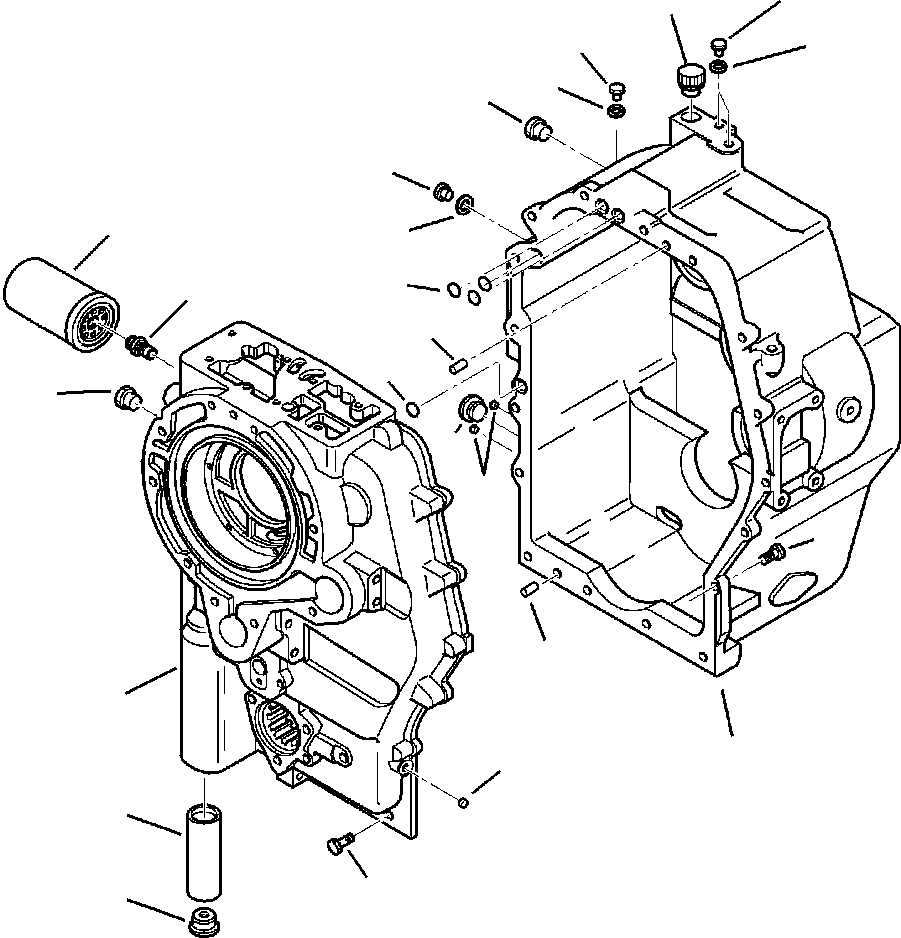 |$19. TRANSMISSION - HOUSINGS AND FILTERING [F3300-11A1] - Komatsu part WB140PS-2N S/N A40034-UP [wb140pn1] - Komatsu spare parts at sparepartskomatsu.com