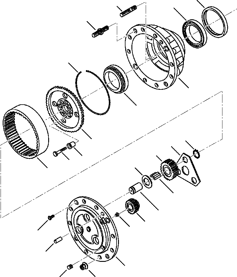 |$35. FRONT AXLE - WHEEL HUB AND PLANETARY [F3400-01A7] - Komatsu part WB140PS-2N S/N A40034-UP [wb140pn1] - Komatsu spare parts at sparepartskomatsu.com