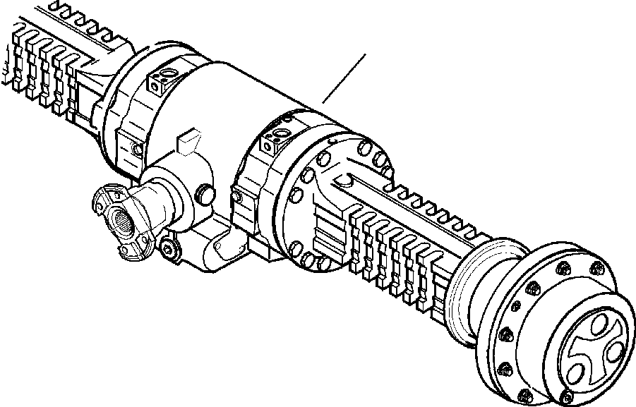 |$36. REAR AXLE - COMPLETE ASSEMBLY [F3500-01A0] - Komatsu part WB140PS-2N S/N A40034-UP [wb140pn1] - Komatsu spare parts at sparepartskomatsu.com