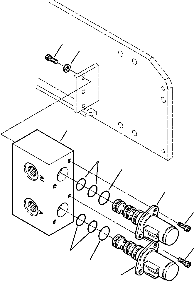 |$36. PPC SYSTEM - TELESCOPIC ARM SOLENOID VALVE [H6304-P4A2] - Komatsu part WB140PS-2N S/N A40034-UP [wb140pn1] - Komatsu spare parts at sparepartskomatsu.com