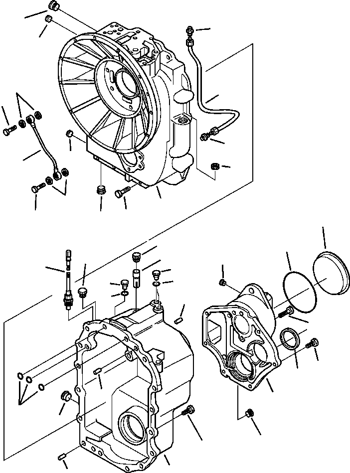 |$12. TRANSMISSION - 4WD TUBING AT HOUSINGS (S/N  A13001-A13116 ) [F3203-01A0] - Komatsu part WB142-5 S/N A13001-UP [wb1425] - Komatsu spare parts at sparepartskomatsu.com