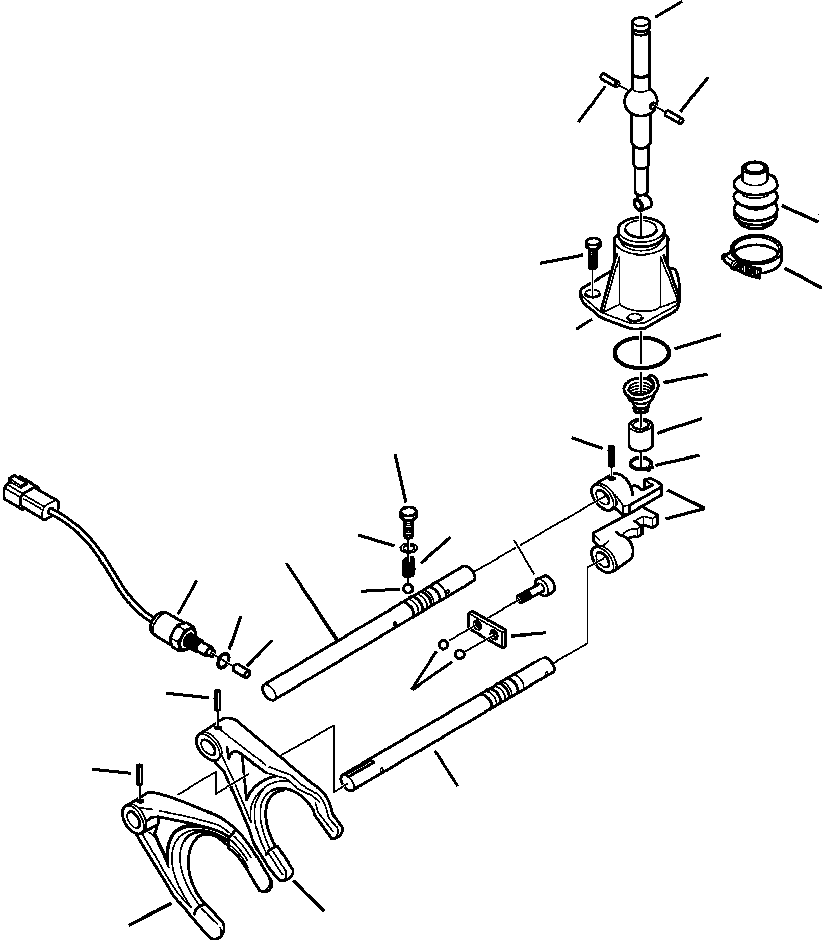 |$22. TRANSMISSION - 4WD GEAR SHIFT (S/N  A13001-A13116 ) [F3208-01A0] - Komatsu part WB142-5 S/N A13001-UP [wb1425] - Komatsu spare parts at sparepartskomatsu.com