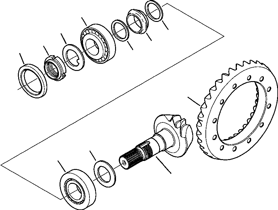 |$68. REAR AXLE BEVEL GEARS [F3461-01A0] - Komatsu part WB142-5 S/N A13001-UP [wb1425] - Komatsu spare parts at sparepartskomatsu.com