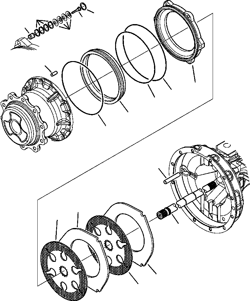 |$74. REAR AXLE SERVICE BRAKES [F3464-01A0] - Komatsu part WB142-5 S/N A13001-UP [wb1425] - Komatsu spare parts at sparepartskomatsu.com