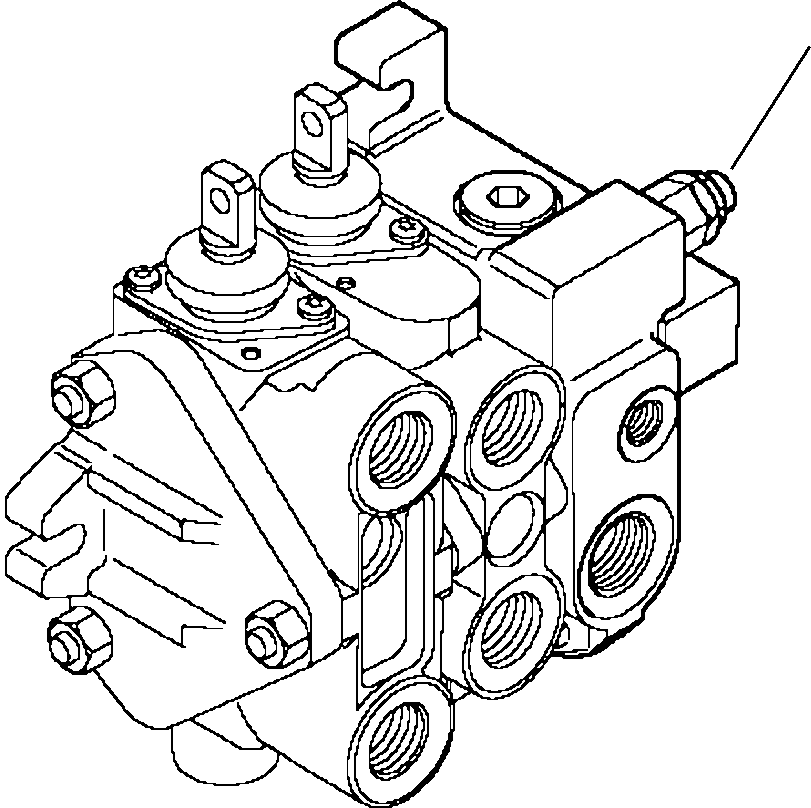 |$10. LOADER CONTROL VALVE 2-SPOOL [H6100-01A0] - Komatsu part WB142-5 S/N A13001-UP [wb1425] - Komatsu spare parts at sparepartskomatsu.com