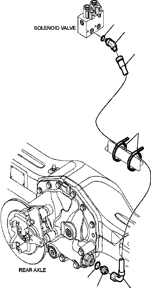 |$66. HYDRAULIC PIPING DIFFERENTIAL AXLE LOCKING CONTROL [H6510-01A0] - Komatsu part WB142-5 S/N A13001-UP [wb1425] - Komatsu spare parts at sparepartskomatsu.com