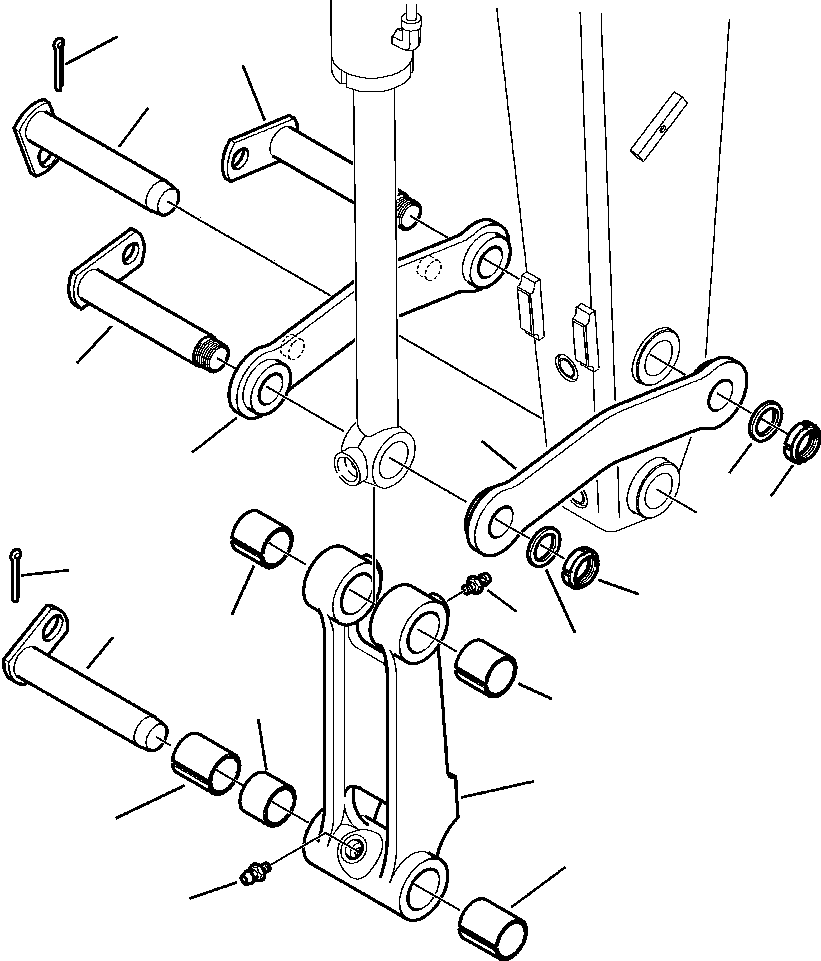 |$22. BACKHOE BUCKET LINKAGE STANDARD ARM (S/N  A13001-A13191 ) [T2030-01A0] - Komatsu part WB142-5 S/N A13001-UP [wb1425] - Komatsu spare parts at sparepartskomatsu.com