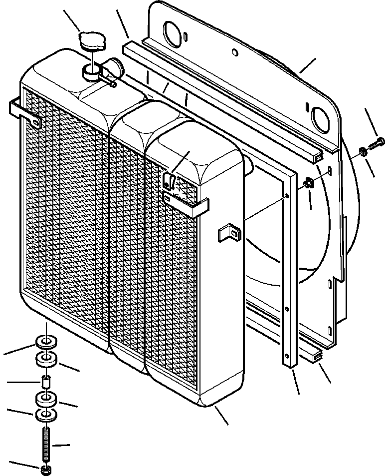 |$2. RADIATOR COMPLETE ASSEMBLY [C1210-01A0] - Komatsu part WB146-5 S/N A23001-UP [wb1465] - Komatsu spare parts at sparepartskomatsu.com