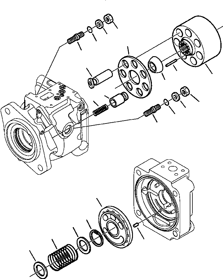 |$10. HYDRAULIC PUMP ROTATING BLOCK (2/4) S/N  A23001-A24597 [H6102-01A0] - Komatsu part WB146-5 S/N A23001-UP [wb1465] - Komatsu spare parts at sparepartskomatsu.com