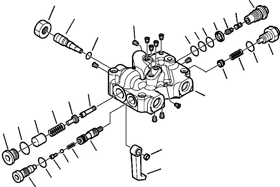 |$12. HYDRAULIC PUMP CONTROL VALVE (3/4) S/N  A23001-A24597 [H6103-01A0] - Komatsu part WB146-5 S/N A23001-UP [wb1465] - Komatsu spare parts at sparepartskomatsu.com