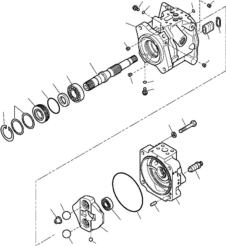 |$16. HYDRAULIC PUMP HOUSINGS (1/5) S/N  A24598- [H6105-01A0] - Komatsu part WB146-5 S/N A23001-UP [wb1465] - Komatsu spare parts at sparepartskomatsu.com