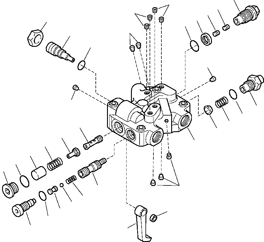 |$20. HYDRAULIC PUMP CONTROL VALVE (3/5) S/N  A24598- [H6105-03A0] - Komatsu part WB146-5 S/N A23001-UP [wb1465] - Komatsu spare parts at sparepartskomatsu.com