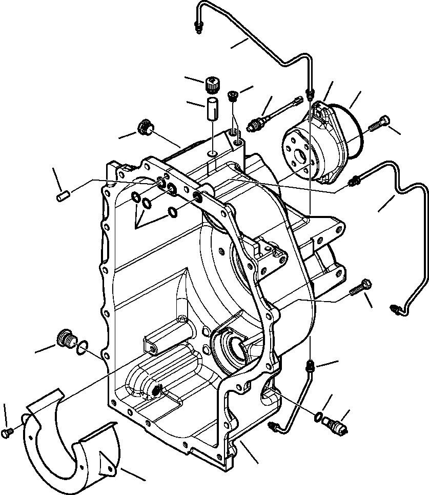 |$12. TRANSMISSION REAR HOUSING [F3203-01A0] - Komatsu part WB146PS-5 S/N A43001-UP [wb146ps5] - Komatsu spare parts at sparepartskomatsu.com