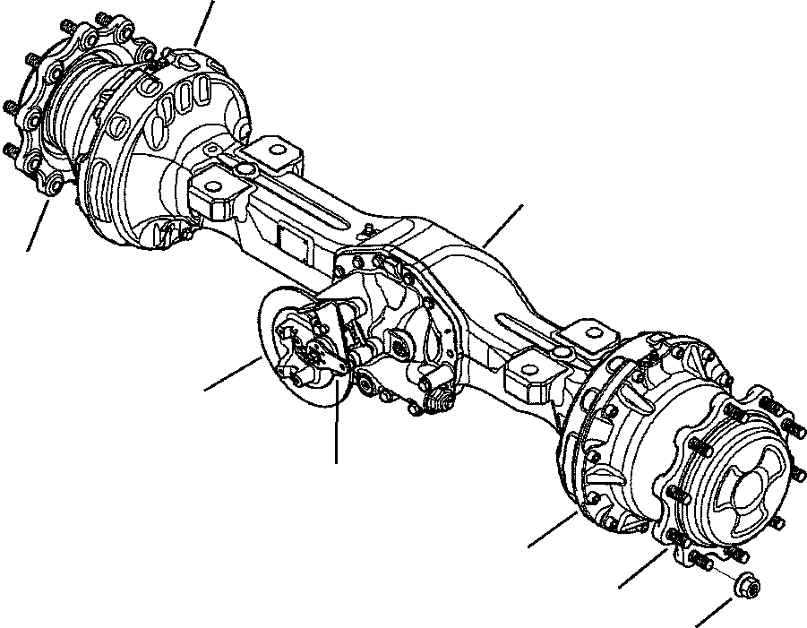 |$44. REAR AXLE COMPLETE ASSEMBLY [F3400-01A0] - Komatsu part WB146PS-5 S/N A43001-UP [wb146ps5] - Komatsu spare parts at sparepartskomatsu.com