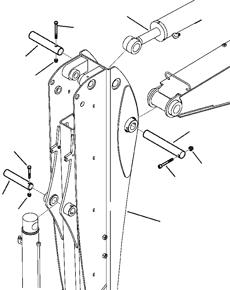 |$28. BACKHOE TELESCOPIC ARM MOUNTING PINS [T2020-01A0] - Komatsu part WB146PS-5 S/N A43001-UP [wb146ps5] - Komatsu spare parts at sparepartskomatsu.com