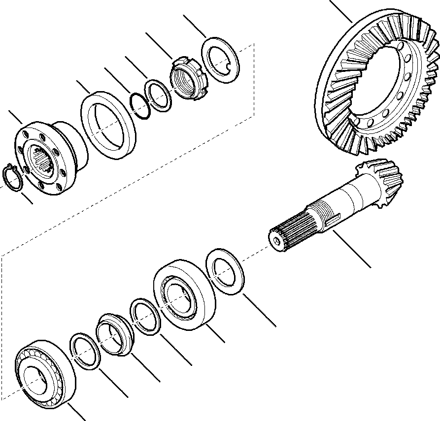 |$28. FRONT AXLE - RING AND PINION GEARS [F3400-01A4] - Komatsu part WB150AWS-2N S/N A90002-UP [wb150an1] - Komatsu spare parts at sparepartskomatsu.com