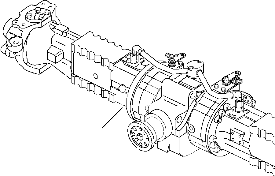 |$33. REAR AXLE - COMPLETE ASSEMBLY [F3500-01A0] - Komatsu part WB150AWS-2N S/N A90002-UP [wb150an1] - Komatsu spare parts at sparepartskomatsu.com