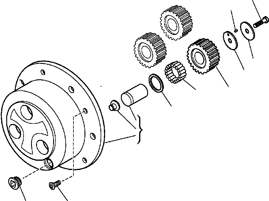 |$22. FRONT AXLE - PLANETARY CARRIER [F3430-02A0] - Komatsu part WB150AWS-2N S/N A90001 [wb150awn] - Komatsu spare parts at sparepartskomatsu.com