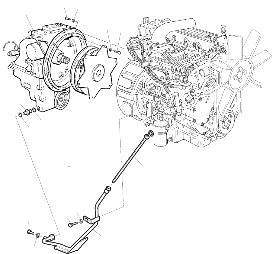 |$1. ENGINE AND DRIVE CONNECTION [B1010-01A0] - Komatsu part WB150PS-2N S/N A70001-A70009 [wb150p2n] - Komatsu spare parts at sparepartskomatsu.com