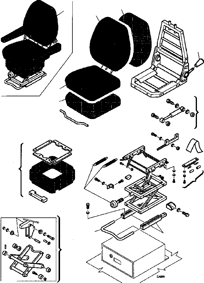 |$38. OPERATOR'S SEAT - CANOPY [K5730-01A0] - Komatsu part WB150PS-2N S/N A70001-A70009 [wb150p2n] - Komatsu spare parts at sparepartskomatsu.com