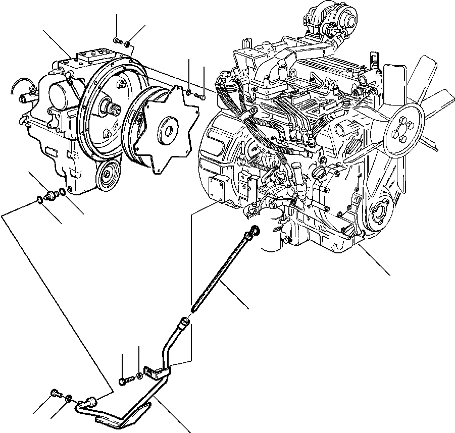 |$2. TIER I ENGINE AND TRANSMISSION CONNECTIONS [B1010-02A0] - Komatsu part WB150PS-2N S/N A70010-UP [wb150pn1] - Komatsu spare parts at sparepartskomatsu.com