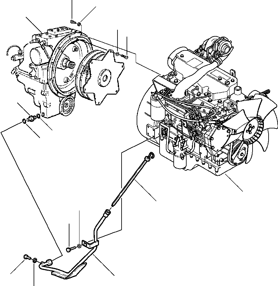 |$3. TIER II ENGINE AND TRANSMISSION CONNECTIONS [B1010-02A1] - Komatsu part WB150PS-2N S/N A70010-UP [wb150pn1] - Komatsu spare parts at sparepartskomatsu.com