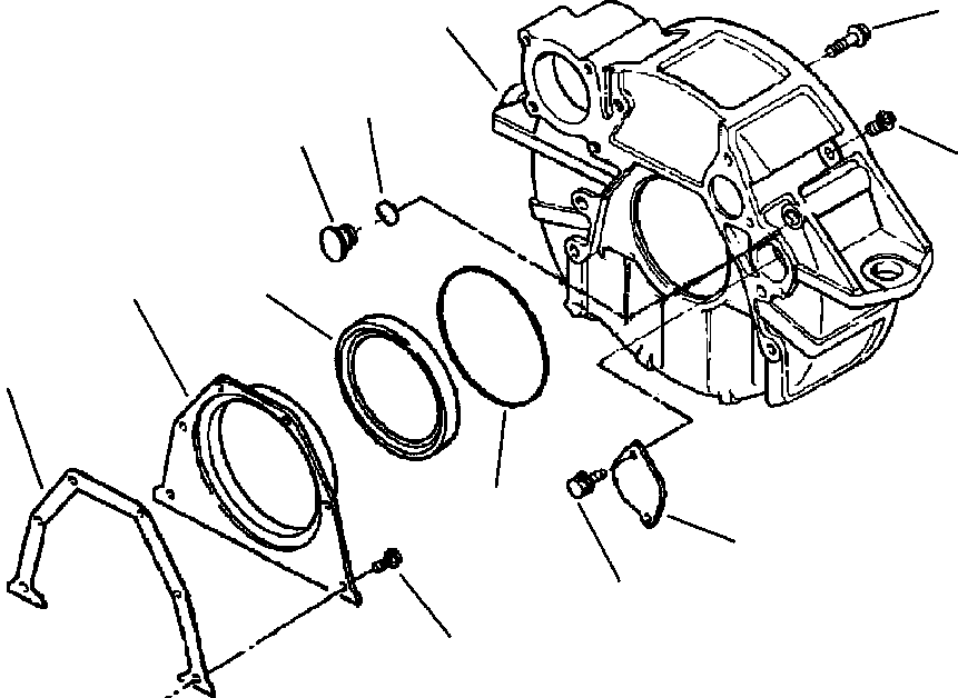 |$100. FLYWHEEL HOUSING [A8106-A1A4] - Komatsu part WB156-5 BACKHOE LOADER S/N A63001-UP [wb1565] - Komatsu spare parts at sparepartskomatsu.com