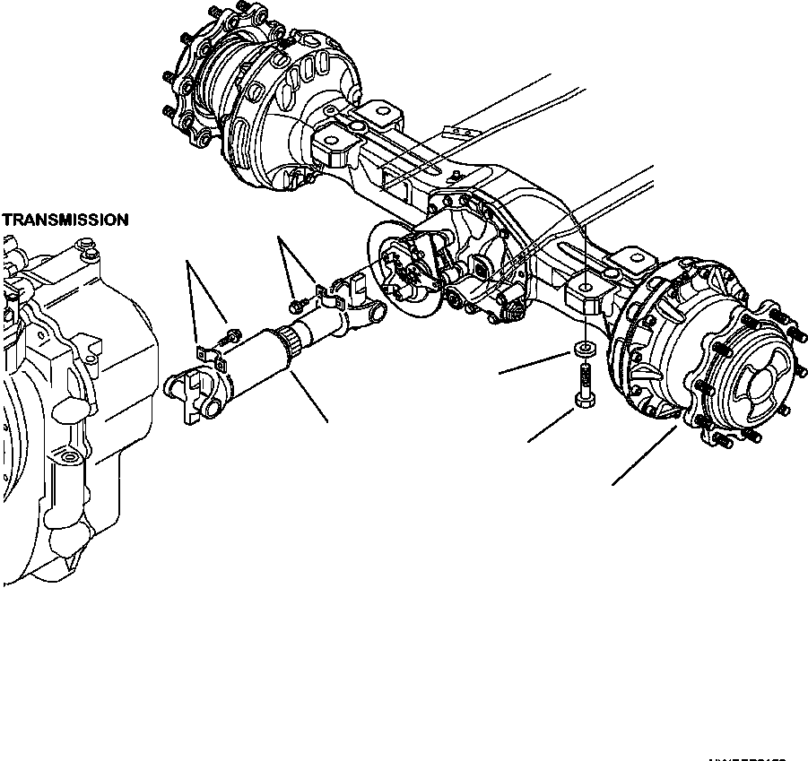 |$2. REAR DRIVE SHAFT [F3110-01A0] - Komatsu part WB156-5 BACKHOE LOADER S/N A63001-UP [wb1565] - Komatsu spare parts at sparepartskomatsu.com