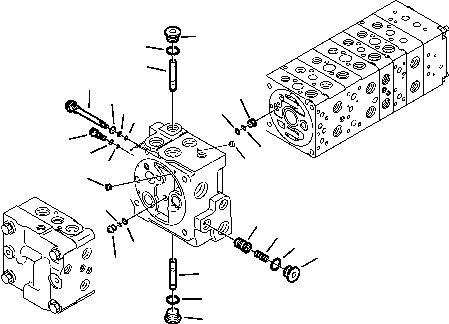 |$40. MAIN CONTROL VALVE BLOCK CONNECTIONS (6/18) [H6205-01A0] - Komatsu part WB156-5 BACKHOE LOADER S/N A63001-UP [wb1565] - Komatsu spare parts at sparepartskomatsu.com