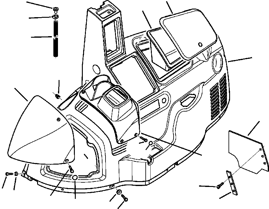 |$138. CANOPY, ROPS RIGHT COVERS [K5203-01A0] - Komatsu part WB156-5 BACKHOE LOADER S/N A63001-UP [wb1565] - Komatsu spare parts at sparepartskomatsu.com